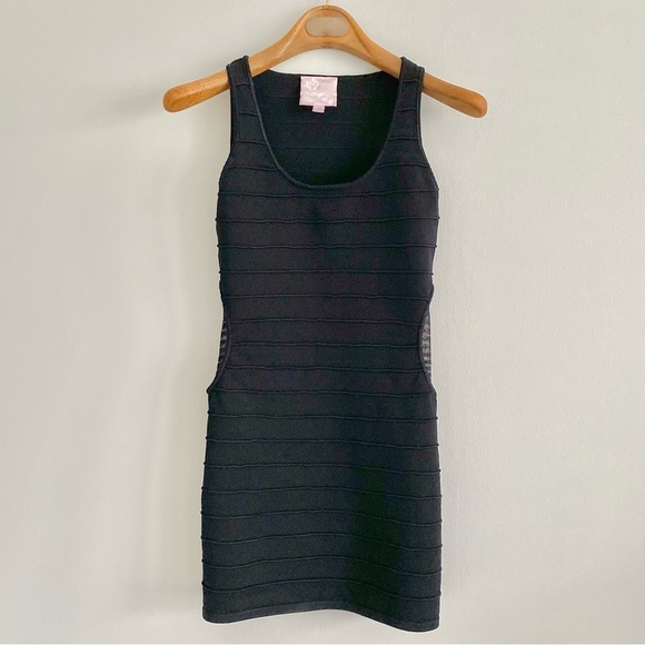 Romeo & Juliet Couture Black Bodycon Mini Dress Size Small - Picture 1 of 6